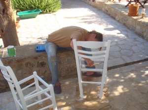 Diana aan het schilderen