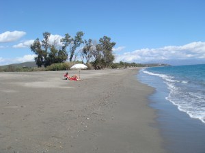 Diana op het "stille strand"