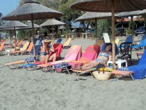 Diana met Nathalie op het strand