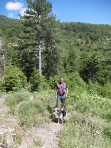 Souri en Michael in het bos