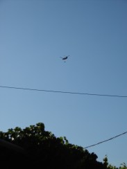 Blushelicopter over ons huis